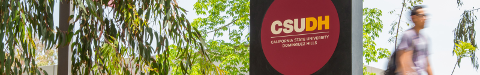 CSUDH Sign with Student